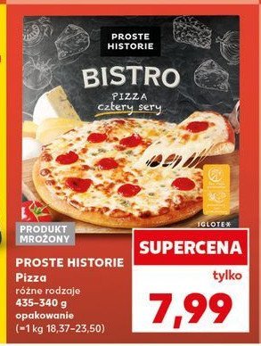 Pizza cztery sery Iglotex proste historie bistro promocja