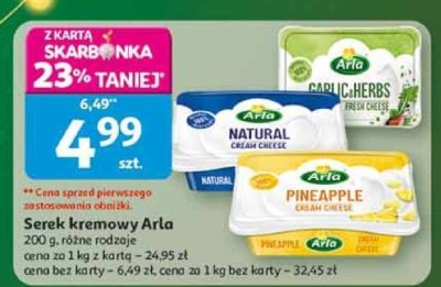 Serek kremowy Arla różne rodzaje promocja w Auchan