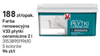 Farba renowacyjna V33 płytki ceramiczne promocja w Castorama