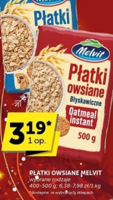 Płatki owsiane Melvit promocja w Groszek