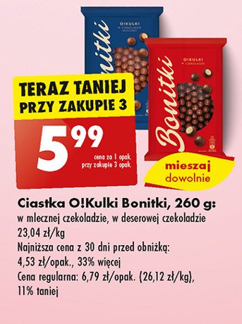 Kulki w czekoladzie mlecznej Bonitki promocja