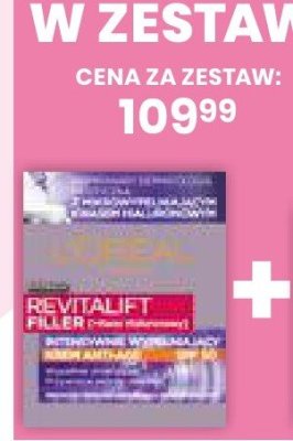 Zestaw L'Oreal Paris Revitalift Filler serum do twarzy 50ml + krem na dzień promocja w Drogerie Natura