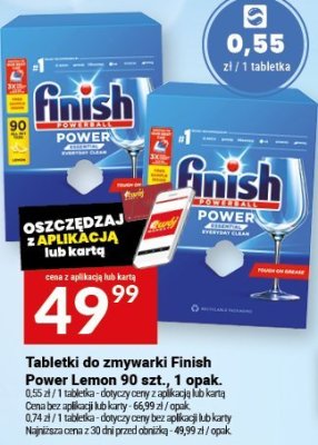Tabletki do zmywarki Finish Power Lemon 90 szt., 1 opak. promocja w Twój Market