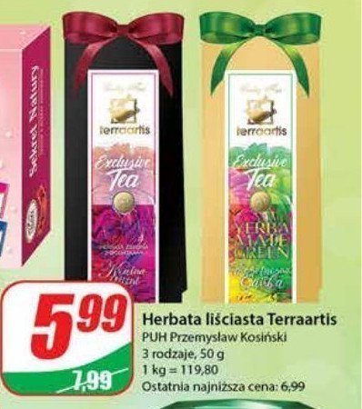 Herbata s艂oneczna dolina TERRAARTIS EXCLUSIVE TEA promocja