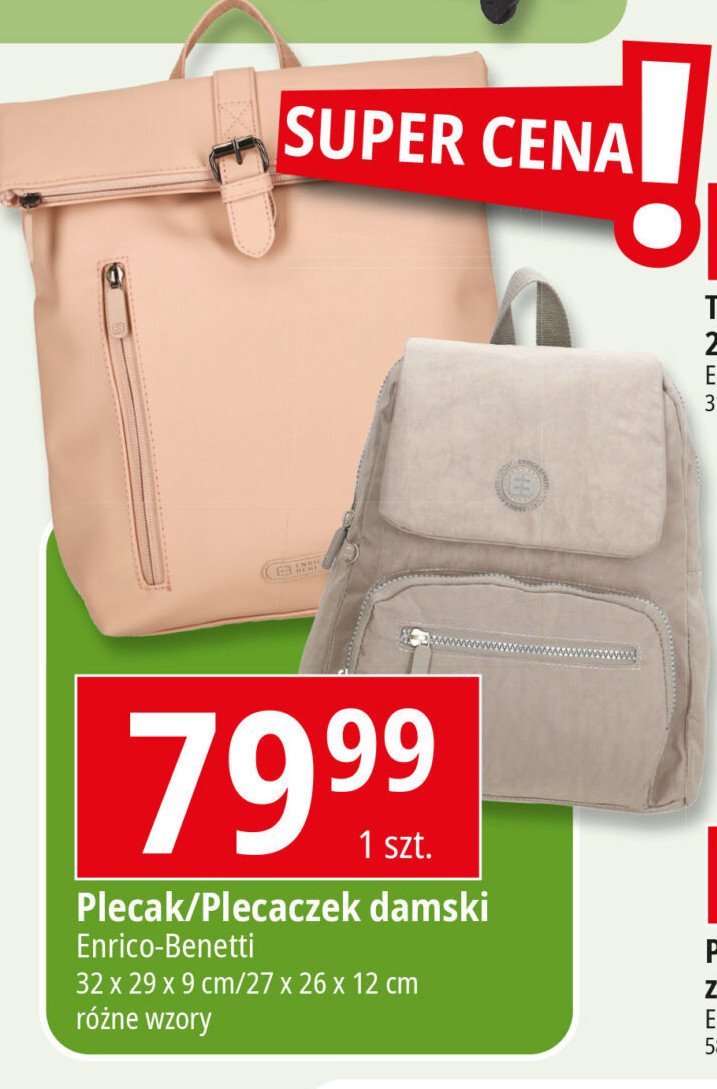 Plecak damski 27 x 26 x 12 cm Enrico benetti promocja