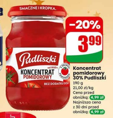 Koncentrat pomidorowy 30%  promocja w Dino