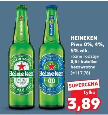 Piwo różne rodzaje 0.5l Heineken promocja w Kaufland