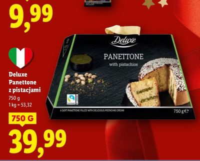 Panettone z pistacjami Deluxe promocja w Lidl