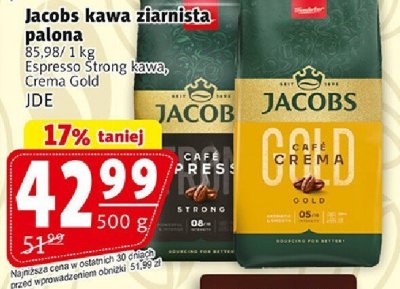 Kawa ziarnista palona Jacobs JDE promocja w Prim Market