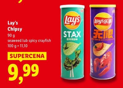 Chipsy spicy crayfish 90 g promocja w Lidl
