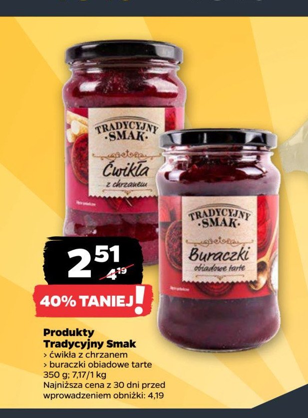 Buraczki tarte Tradycyjny smak promocja w Netto