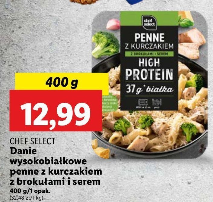 Danie penne z kurczakiem Chef select promocja