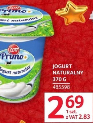 Jogurt naturalny Primo 370g promocja w Selgros