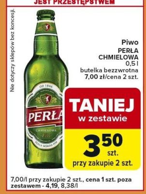 Piwo PERLA CHMIELOWA promocja w Carrefour Express