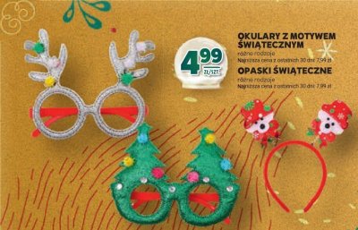 Okulary z motywem świątecznym promocja w Stokrotka
