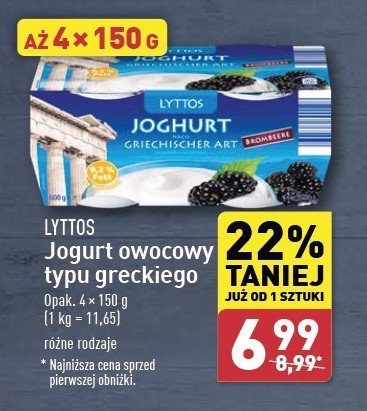 Jogurt typu greckiego jeżynowy Lyttos promocja