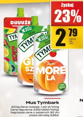 Mus Tymbark różne rodzaje promocja w Supeco