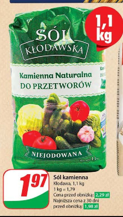 Sól kamienna naturalna niejodowana Kłodawa promocja w Dino