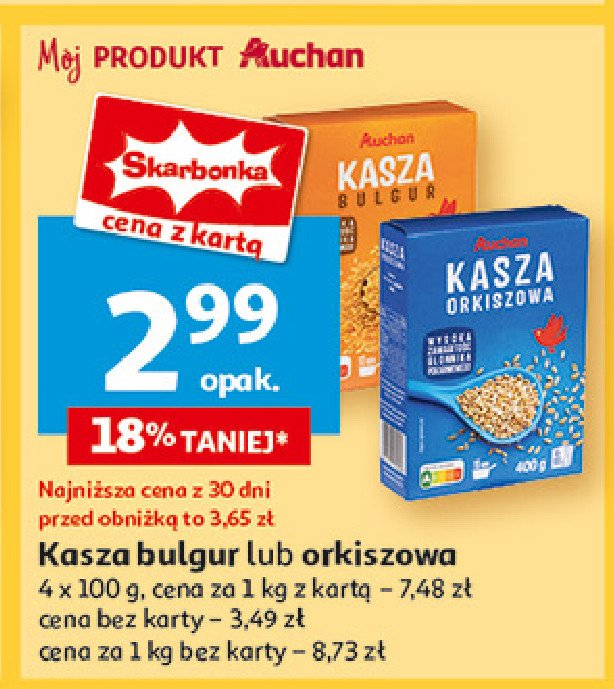 Kasza bulgur Auchan promocja