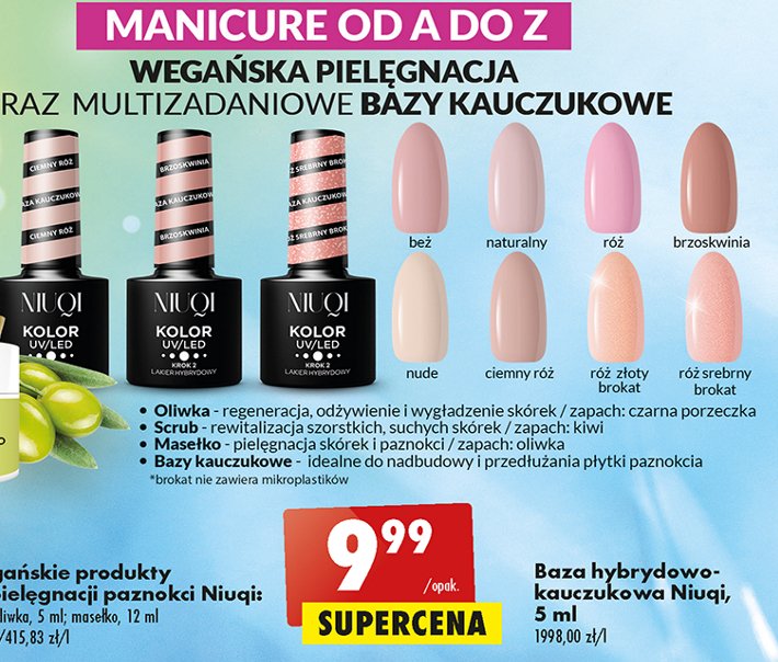 Baza do paznokci r贸偶 Niuqi promocja