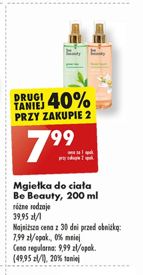 Mgiełka do ciała flower touch Be beauty Be beauty care promocja w Biedronka