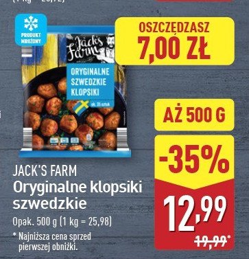 Klopsiki szwedzkie Jack's farm promocja w Aldi