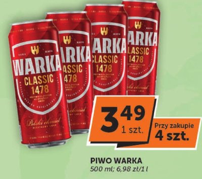 Piwo Warka Classic promocja w Groszek