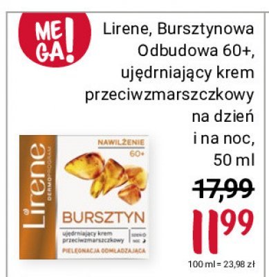 Krem do twarzy ujędrniający na dzień i noc Lirene bursztynowa odbudowa 60+ promocja