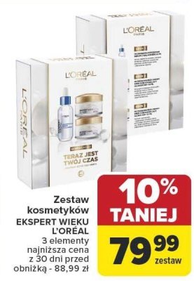 Zestaw kosmetyków EKSPERT WIEKU L'OREAL 3 elementy promocja w Carrefour