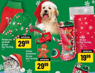 Świąteczne ubrankp dla psa Dog The King promocja w POLOmarket
