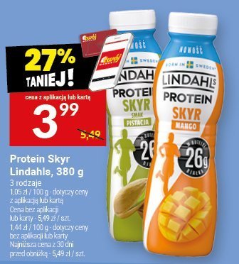 Protein Skyr Lindahls, 380 g promocja w Twój Market