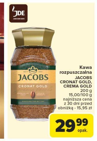 Kawa Jacobs crema gold promocja w Carrefour