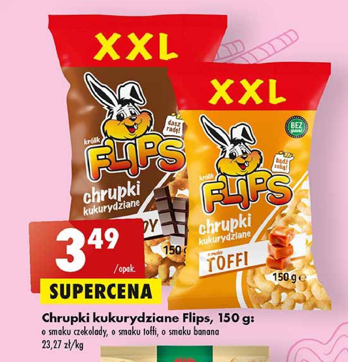 Chrupki kukurydziane bananowe Flips promocja