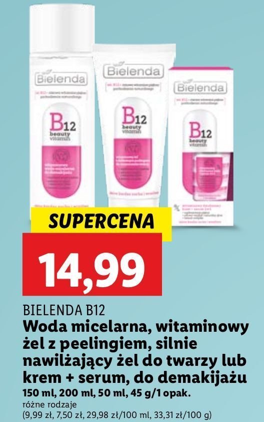 Pianka do mycia twarzy Bielenda b12 promocja w Lidl