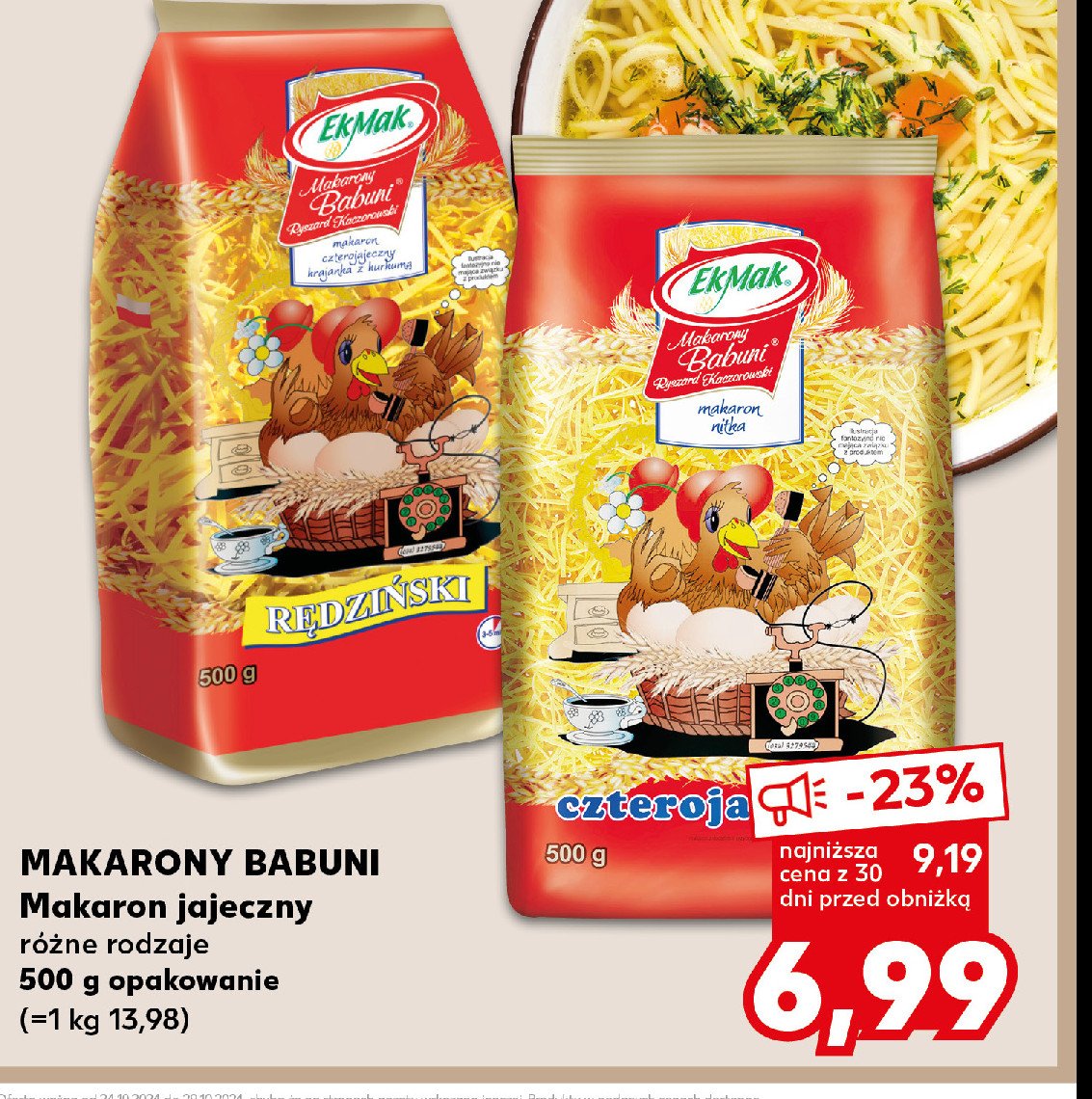 Makaron babuni nitka krajanka Eko-mak promocja