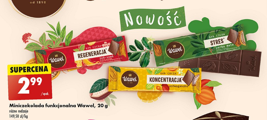 Miniczekolada stres z yerba mate Wawel promocja