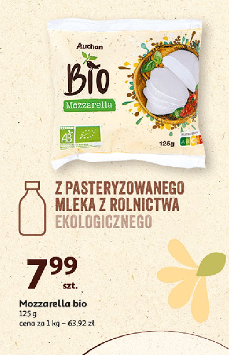 Mozzarella bio Auchan promocja