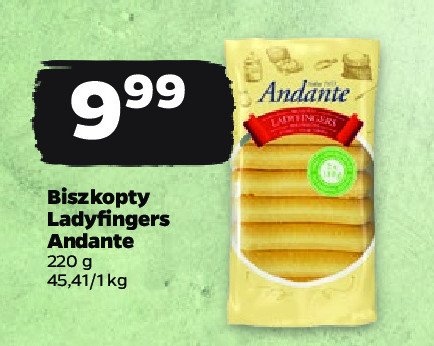 Biszkopty lady fingers Andante promocja