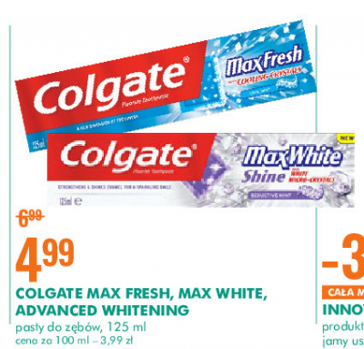 Pasta do zębów shine Colgate max white promocja