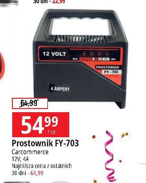 Prostownik mod.fy-703 12v Carcommerce promocja
