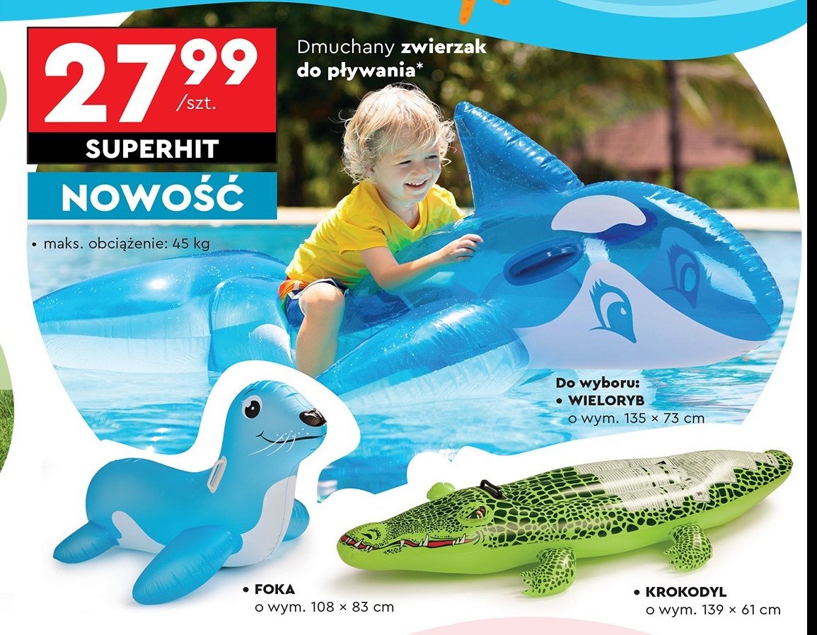 Foka dmuchana 108 x 83 cm promocja w Biedronka