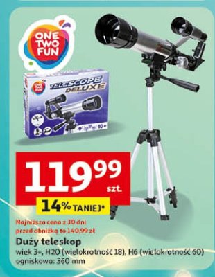 Duży teleskop One Two Fun promocja w Auchan