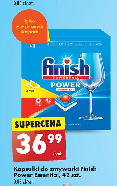 Tabletki do zmywarek lemon Finish power essential promocja