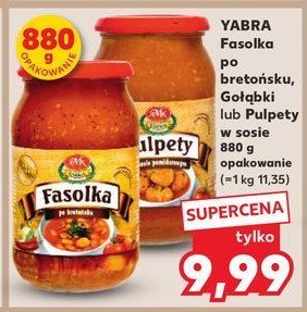 Gołabki w sosie pomidorowym Yabra promocja