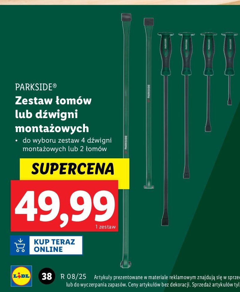 Zestaw łomów Parkside promocja