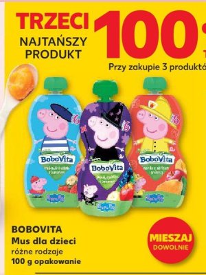 Mus dla dzieci różne rodzaje Bobovita promocja w Kaufland