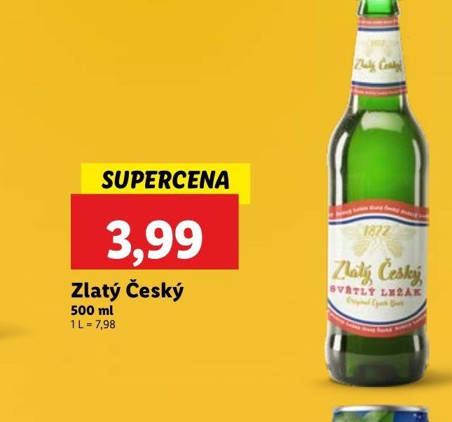 Piwo Zlaty cesky svetly lezak promocja w Lidl