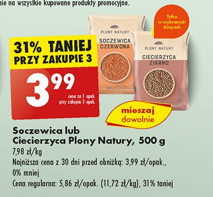 Soczewica czerwona Plony natury promocja