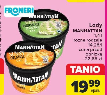 Lody sunny orange Nestle manhattan Manhattan (nestle) promocja