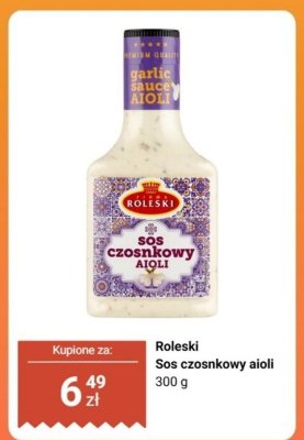 Sos czosnkowy aioli promocja w Biedronka